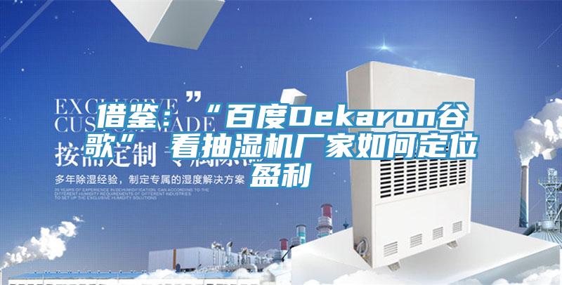 借鑒：“百度Dekaron谷歌” 看抽濕機廠家如何定位盈利