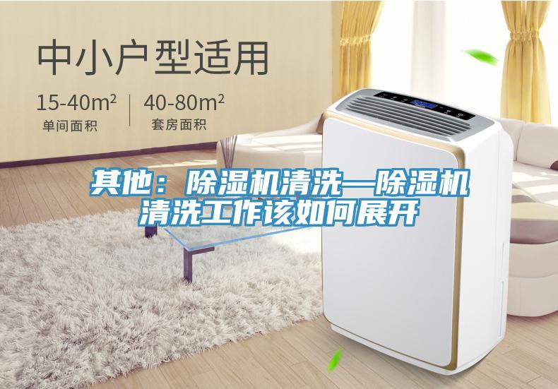 其他：除濕機清洗—除濕機清洗工作該如何展開