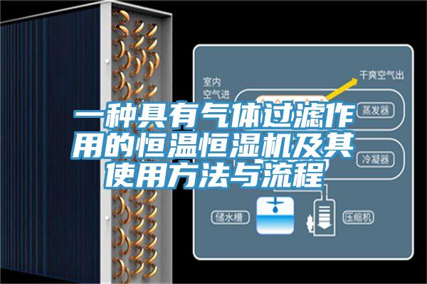 一種具有氣體過濾作用的恒溫恒濕機(jī)及其使用方法與流程