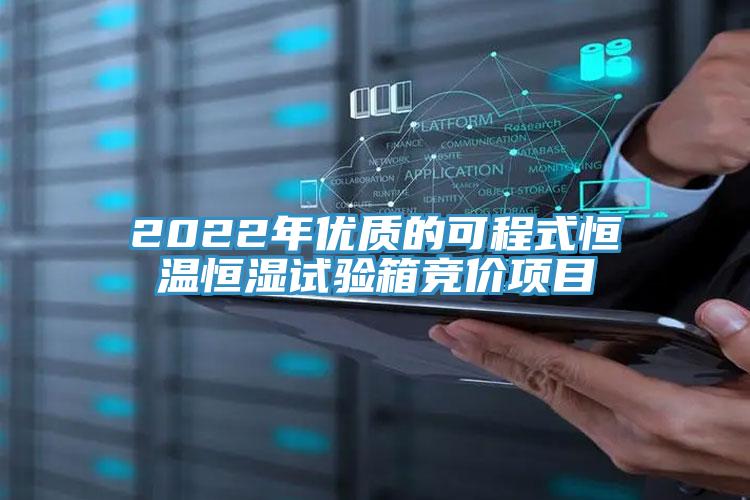 2022年優(yōu)質(zhì)的可程式恒溫恒濕試驗箱競價項目