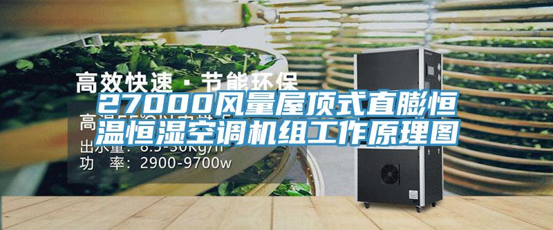 27000風(fēng)量屋頂式直膨恒溫恒濕空調(diào)機組工作原理圖