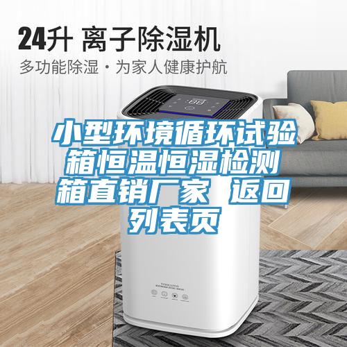 小型環(huán)境循環(huán)試驗(yàn)箱恒溫恒濕檢測箱直銷廠家 返回列表頁