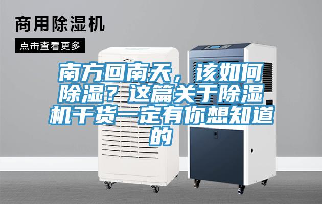 南方回南天，該如何除濕？這篇關(guān)于除濕機(jī)干貨一定有你想知道的