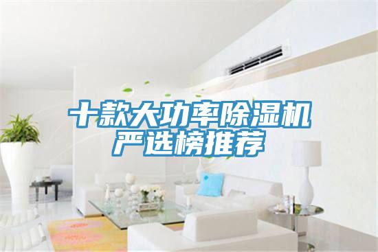 十款大功率除濕機嚴選榜推薦