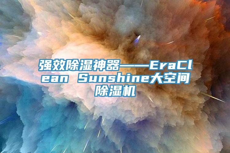 強效除濕神器――EraClean Sunshine大空間除濕機