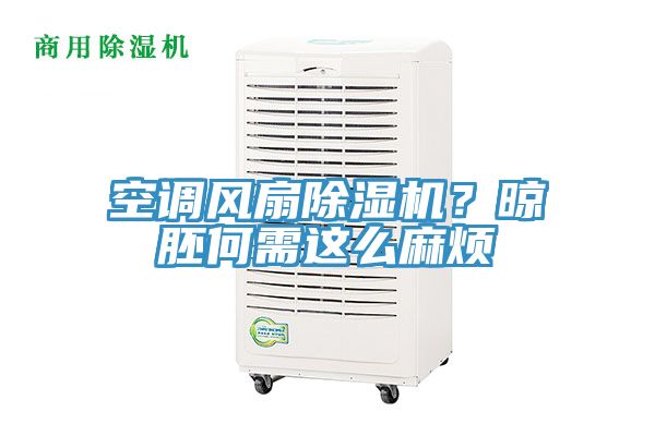 空調(diào)風(fēng)扇除濕機(jī)？晾胚何需這么麻煩